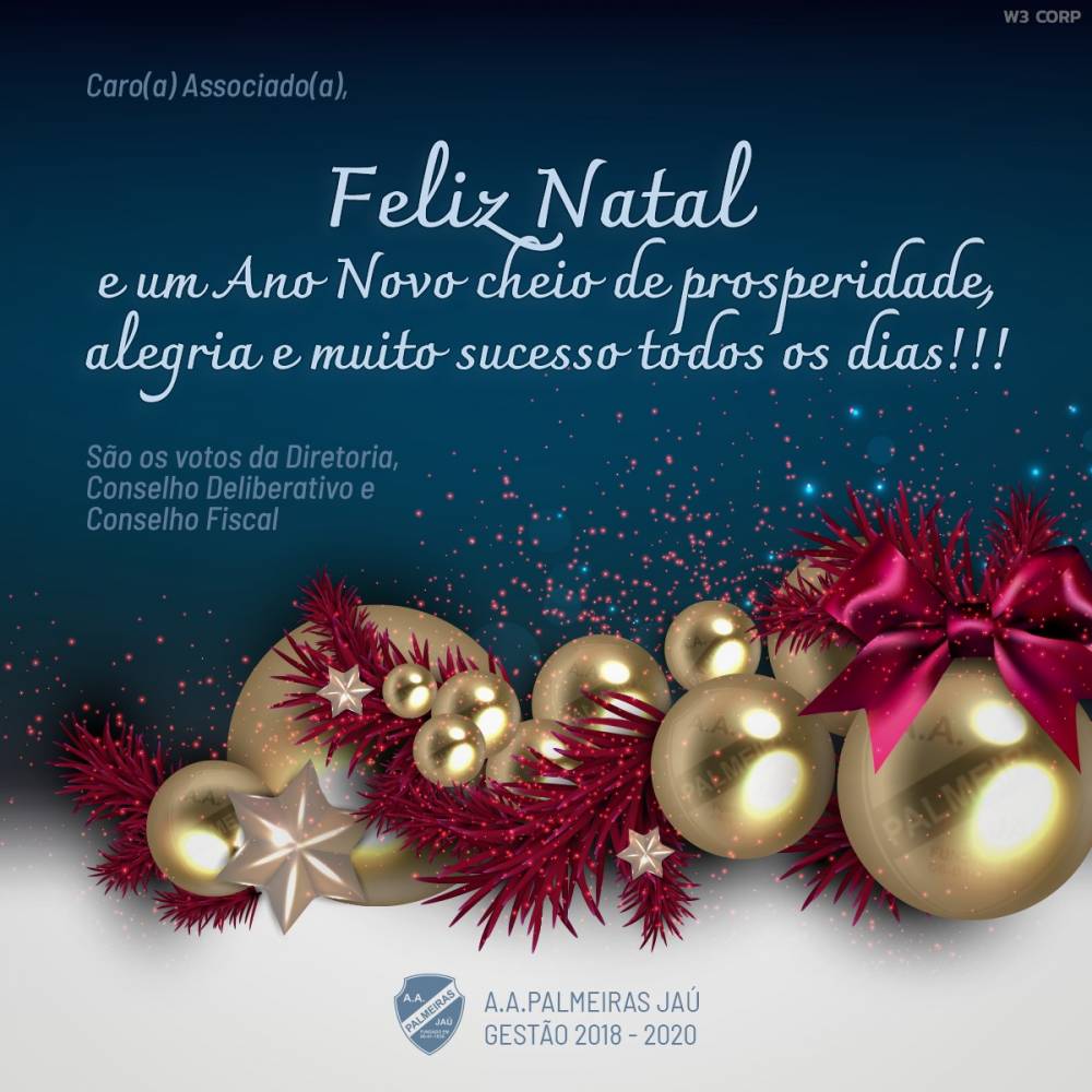 Caro(a) associado (a) Feliz Natal e Próspero Ano Novo ... | Palmeiras Jaú