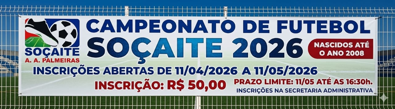 Inscrições ABERTAS - Soçaite 2026