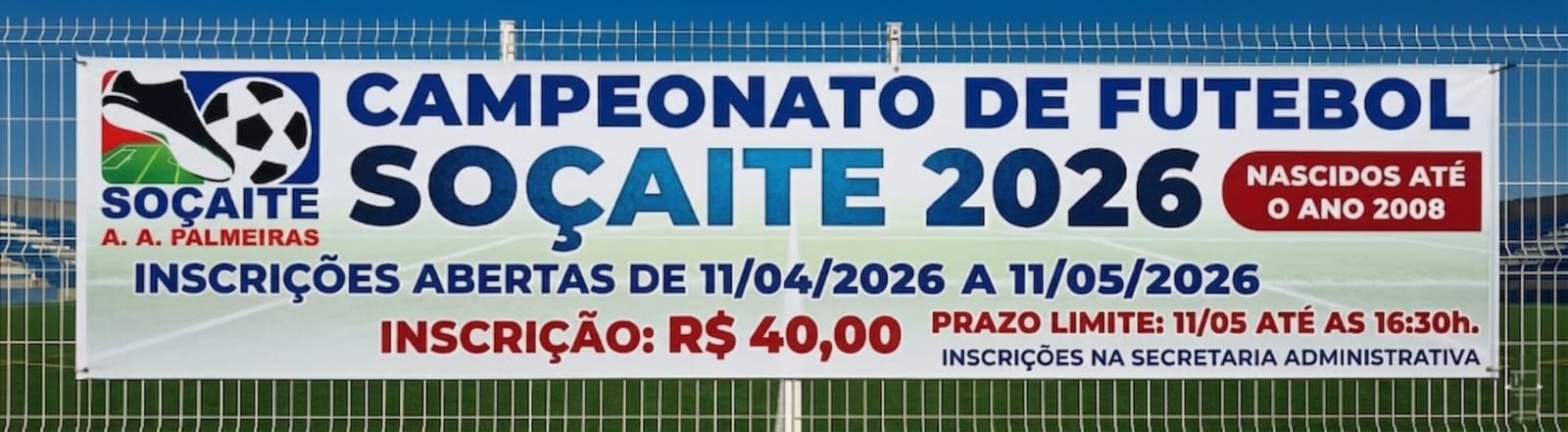 Inscrições ABERTAS - Soçaite 2026