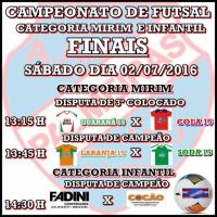 Final do Campeonato de Futsal 2016 ... Categoria Infantil e Mirim
