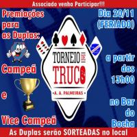 Torneio de Truco Duplas 2019 ... Dia 20 de Novembro ...